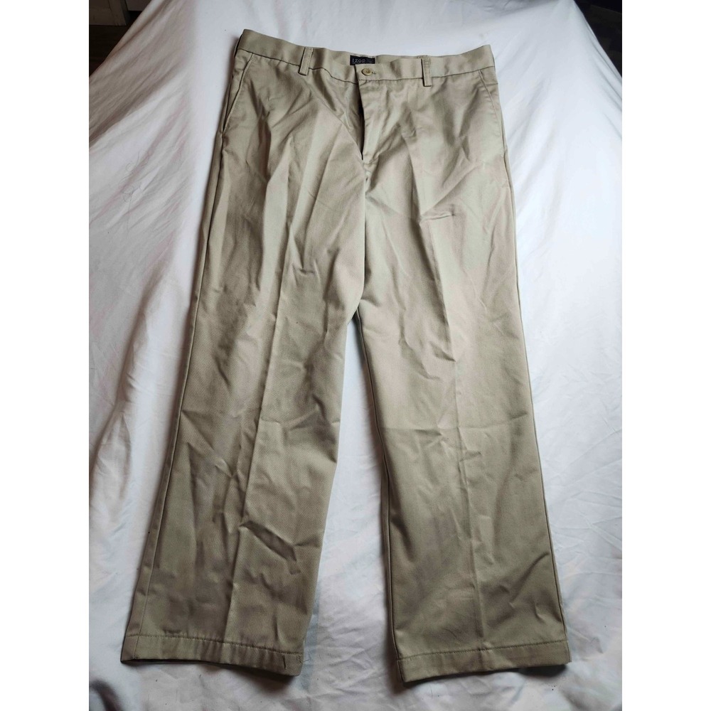 Izod American Chino Pants Mens‎ 38x30 Straight Beige Business Casual Old Money